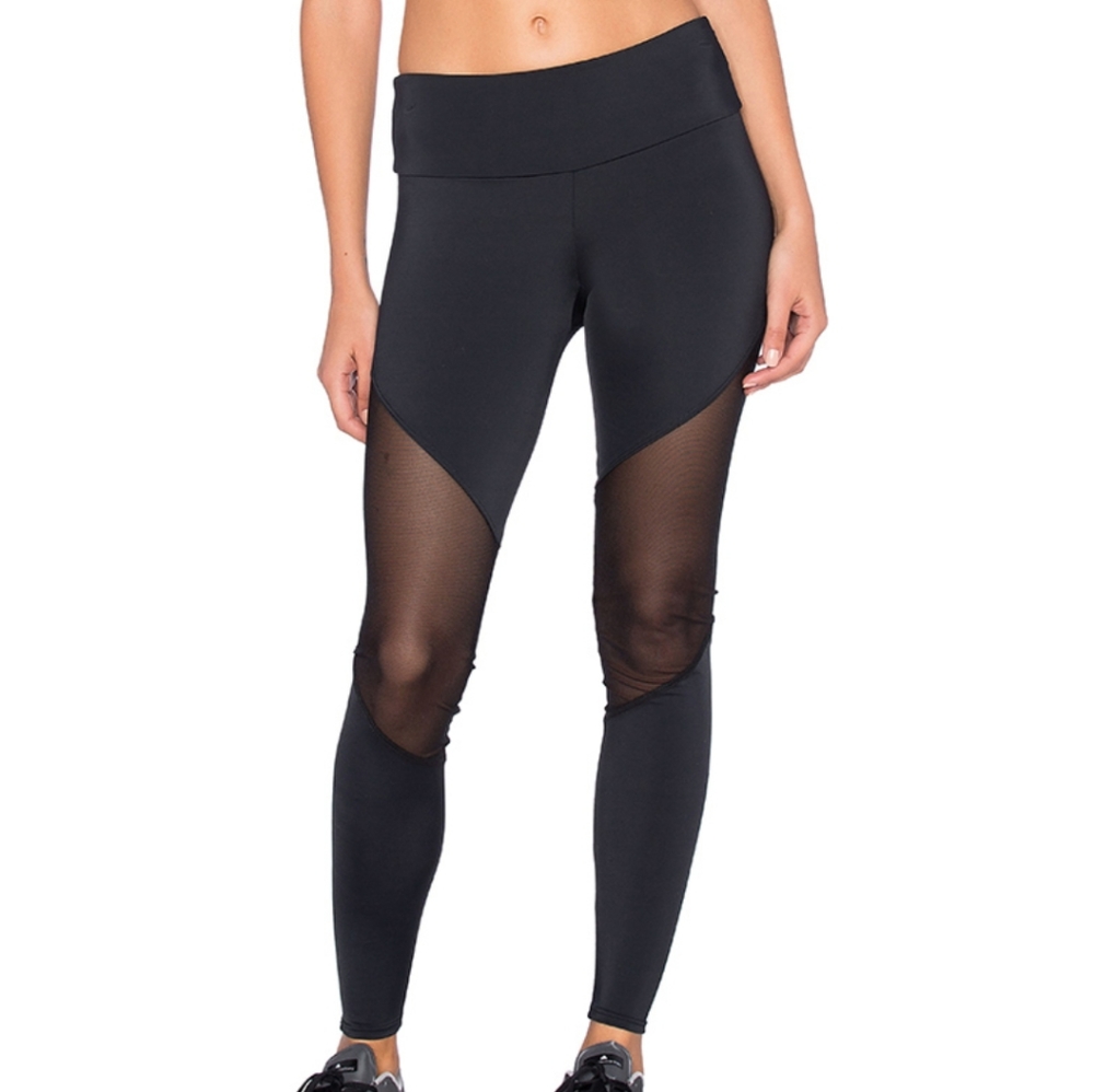 ONZIE Track Leggings in black mesh
